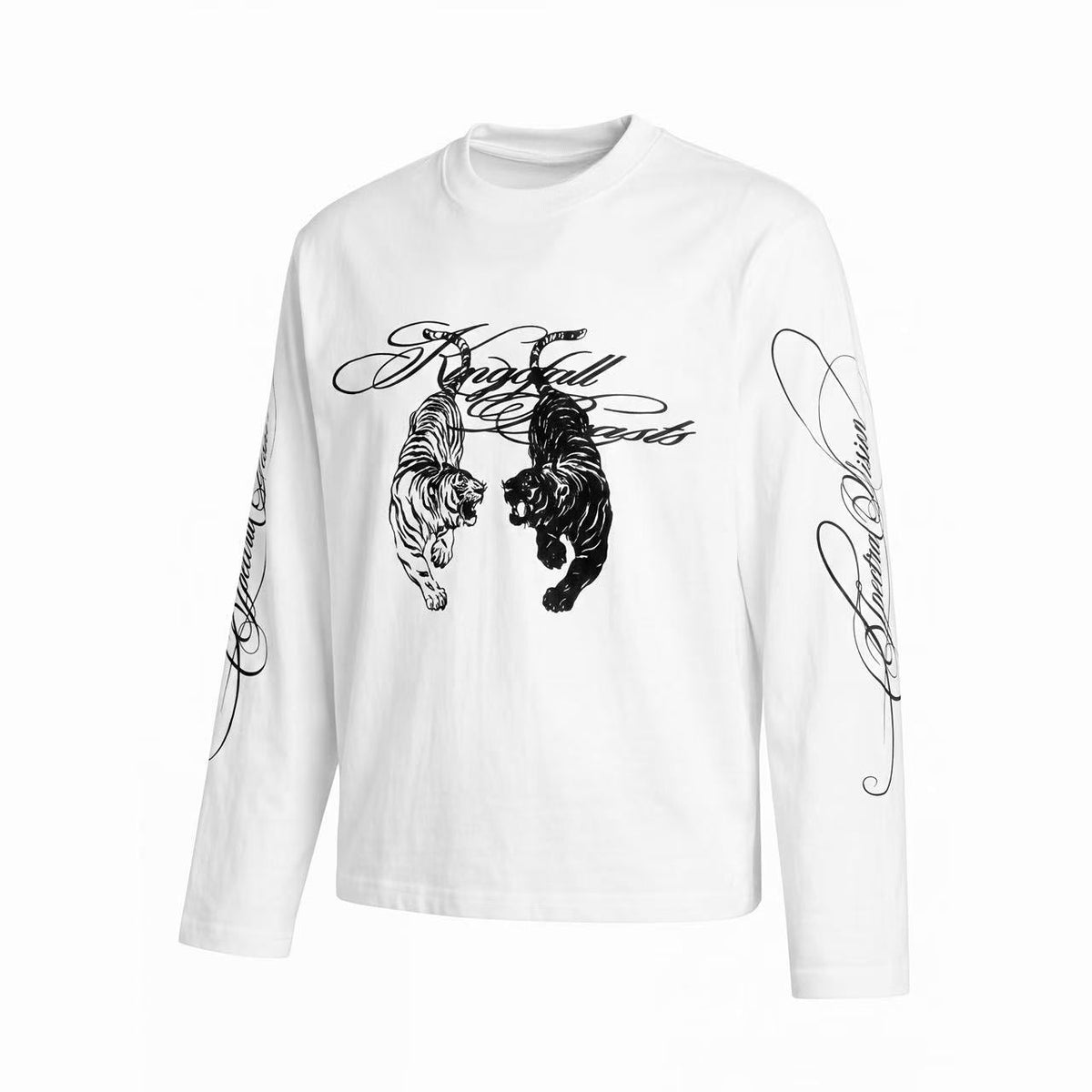 Madxmarx Tiger Script Graphic Long Sleeve Tee