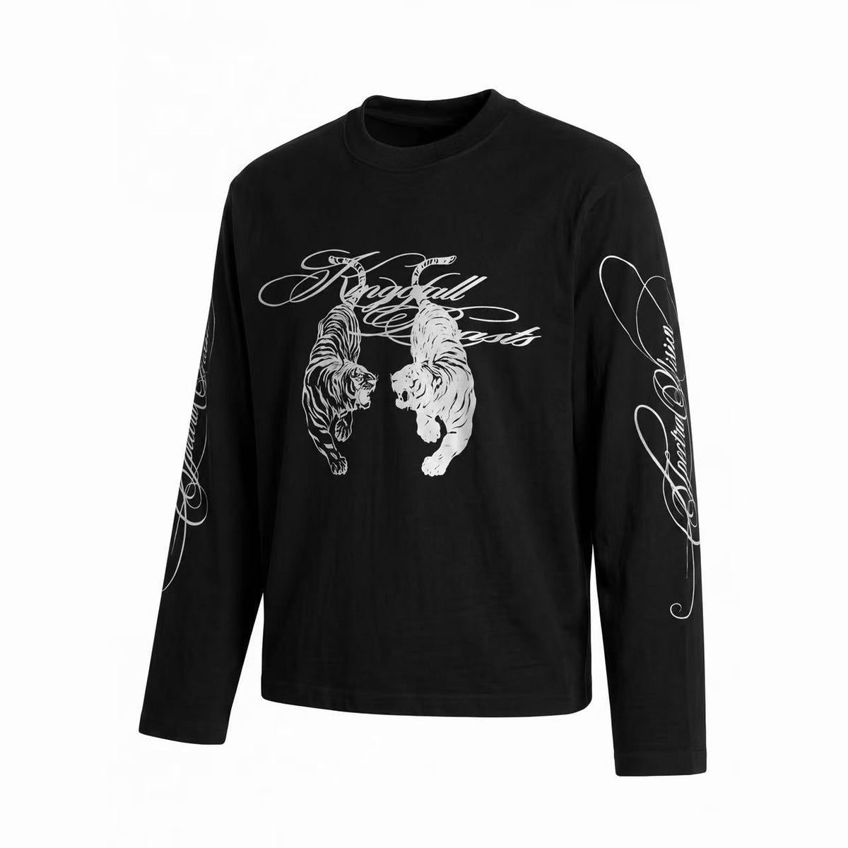 Madxmarx Tiger Script Graphic Long Sleeve Tee