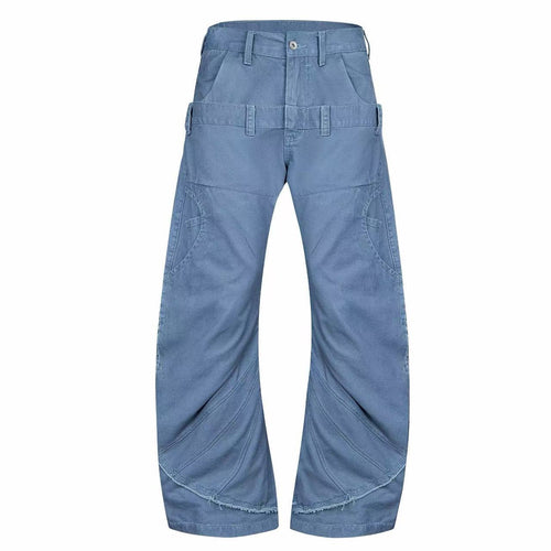 Madxmarx Layered Panel Wide-Leg Pants - XS / Blue