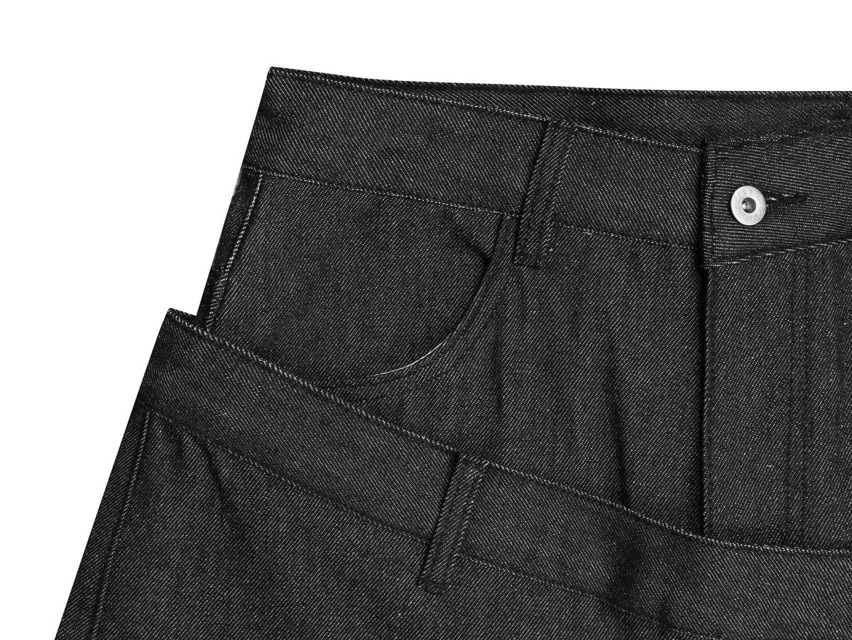 Madxmarx Music Note Layered Wide-Leg Jeans