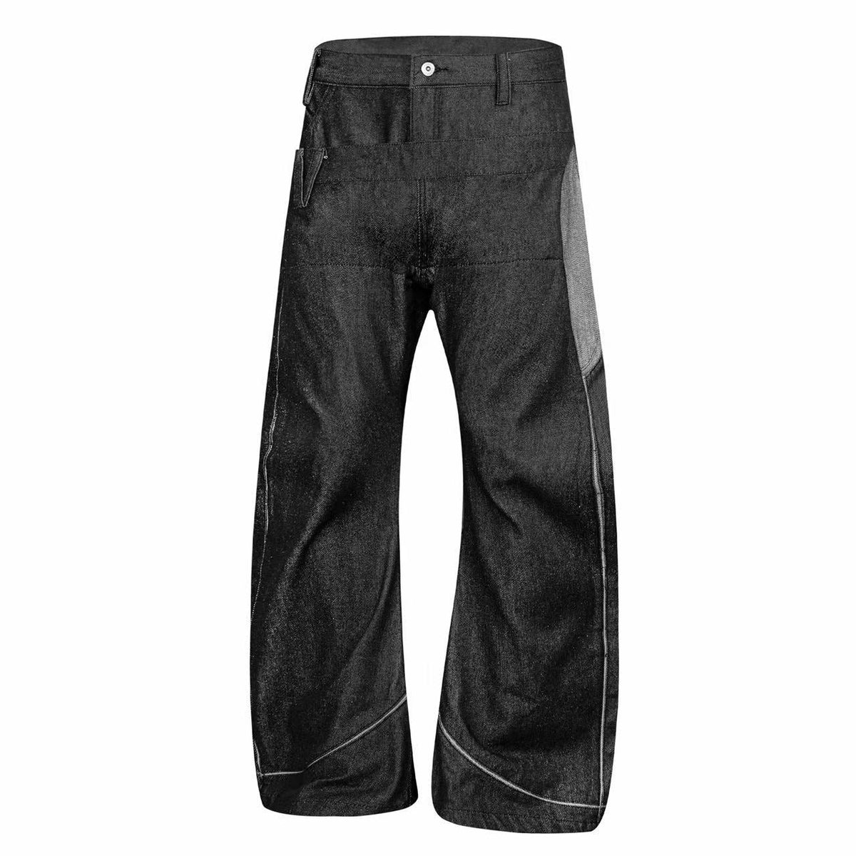 Madxmarx Contrast Panel Wide-Leg Jeans