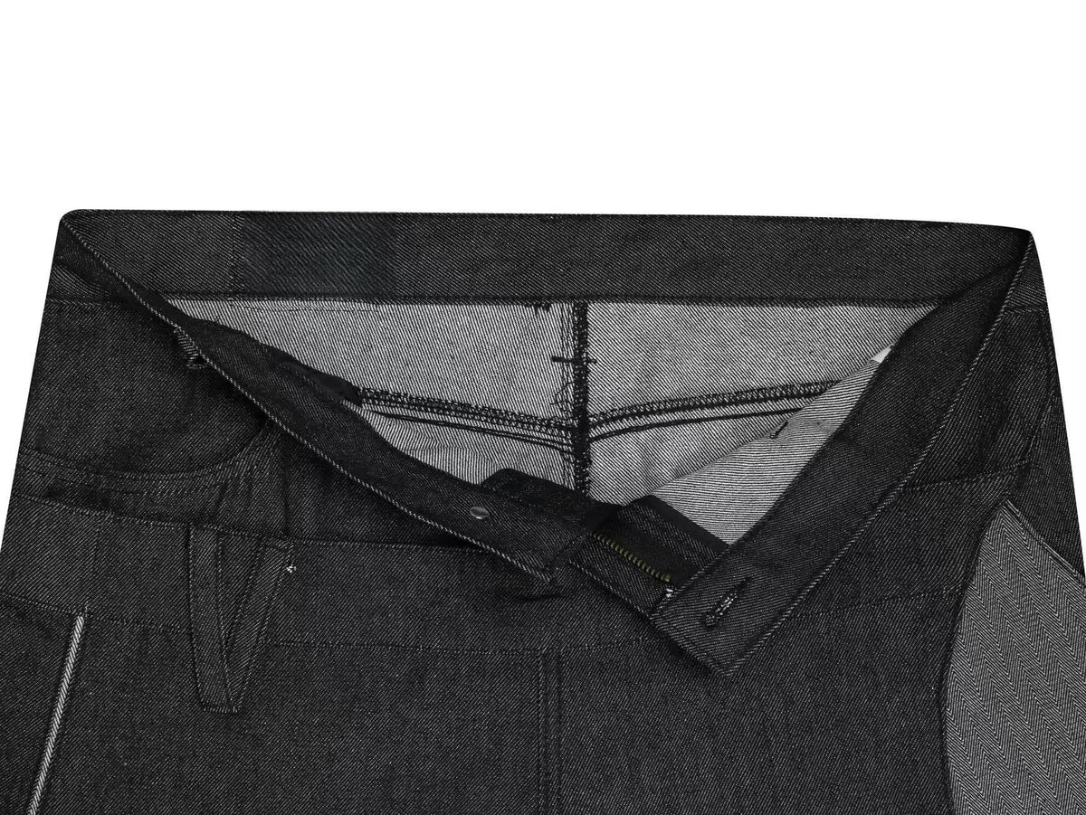Madxmarx Contrast Panel Wide-Leg Jeans