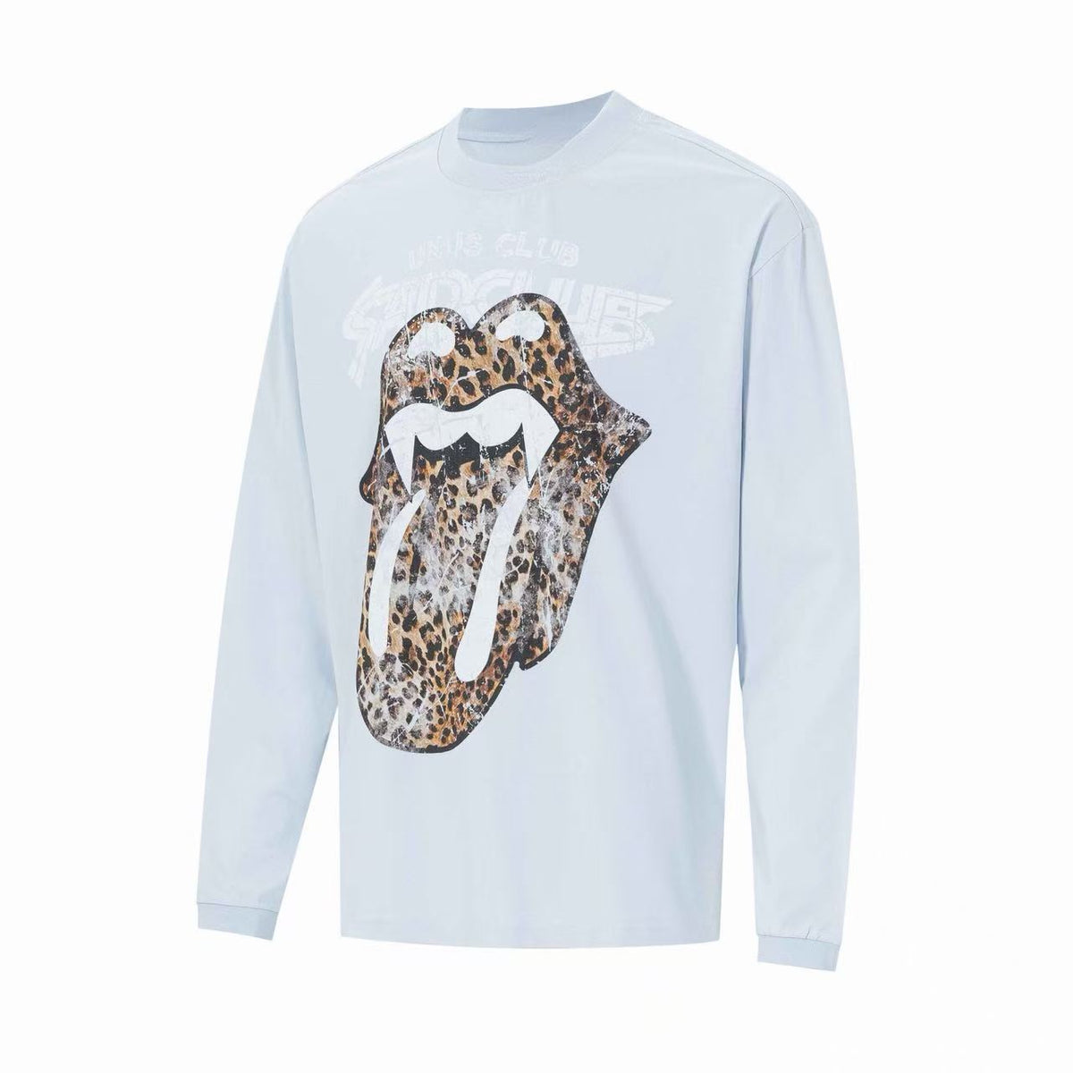 Madxmarx Leopard Tongue Graphic Long Sleeve Tee