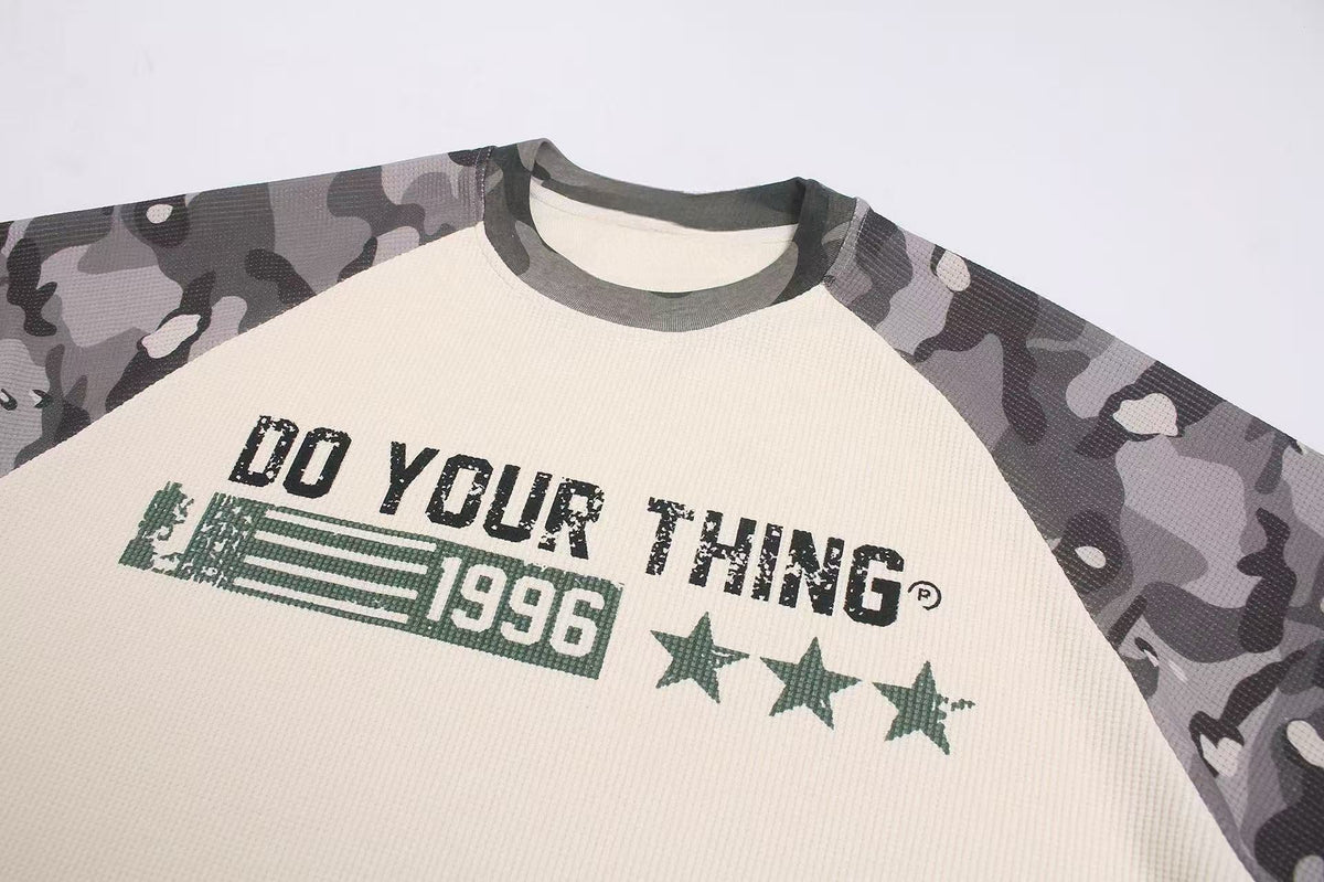 Madxmarx Camo Sleeve 1996 Graphic Long Sleeve Tee