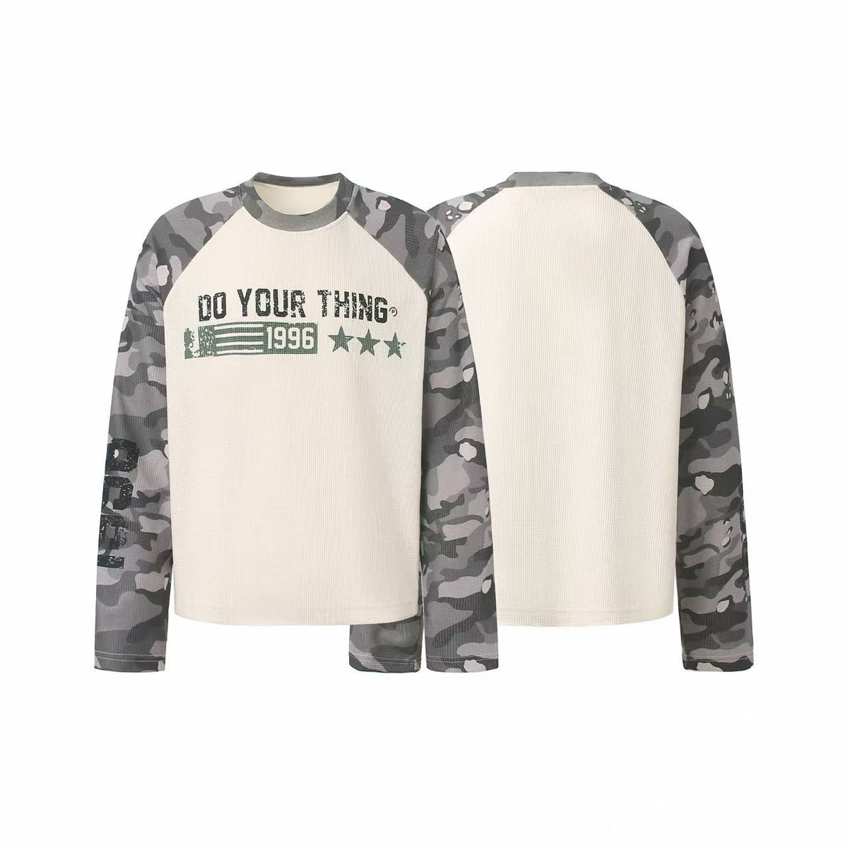 Madxmarx Camo Sleeve 1996 Graphic Long Sleeve Tee