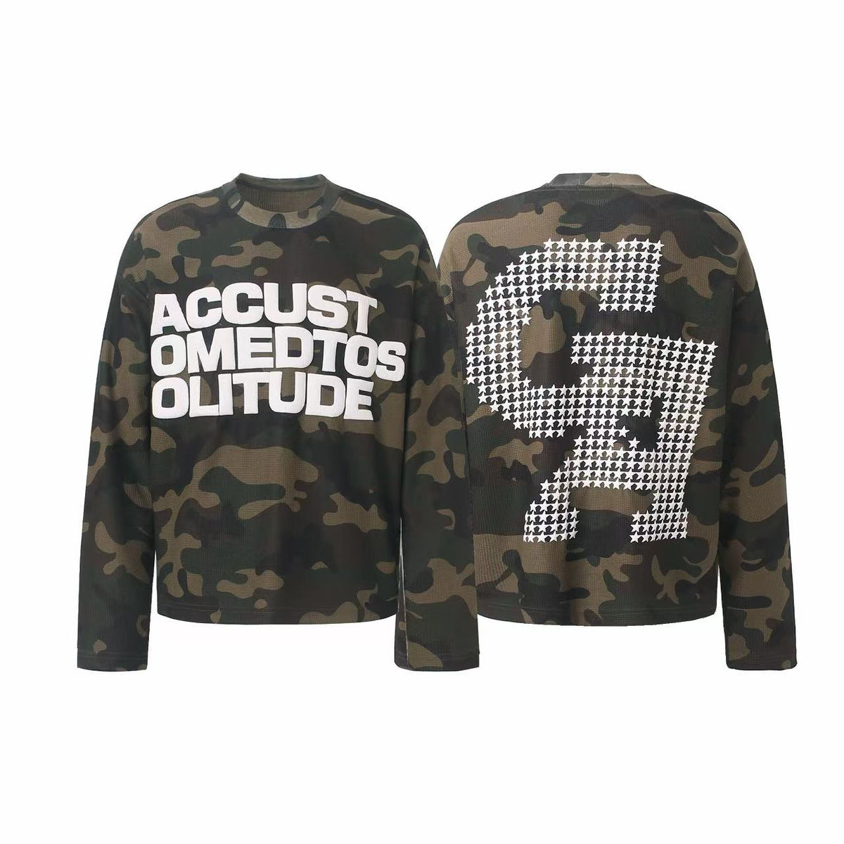 Madxmarx Camo Graphic Long Sleeve Tee