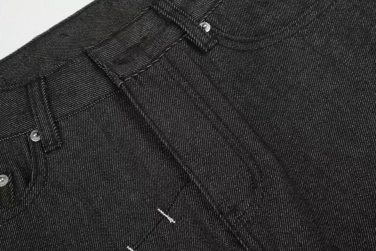 Madxmarx Stitched Detail Wide-Leg Jeans