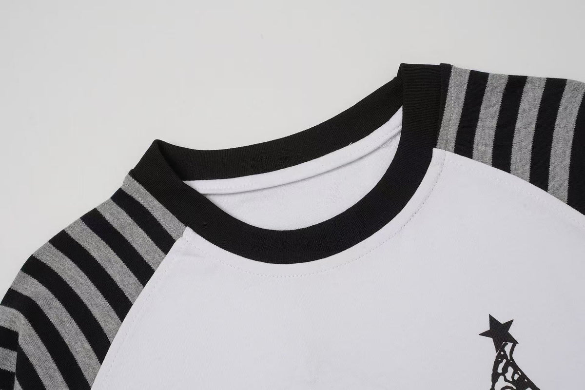 Madxmarx Camo Sleeve Flag Graphic Long Sleeve Tee