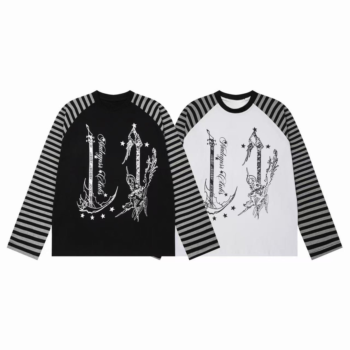 Madxmarx Camo Sleeve Flag Graphic Long Sleeve Tee