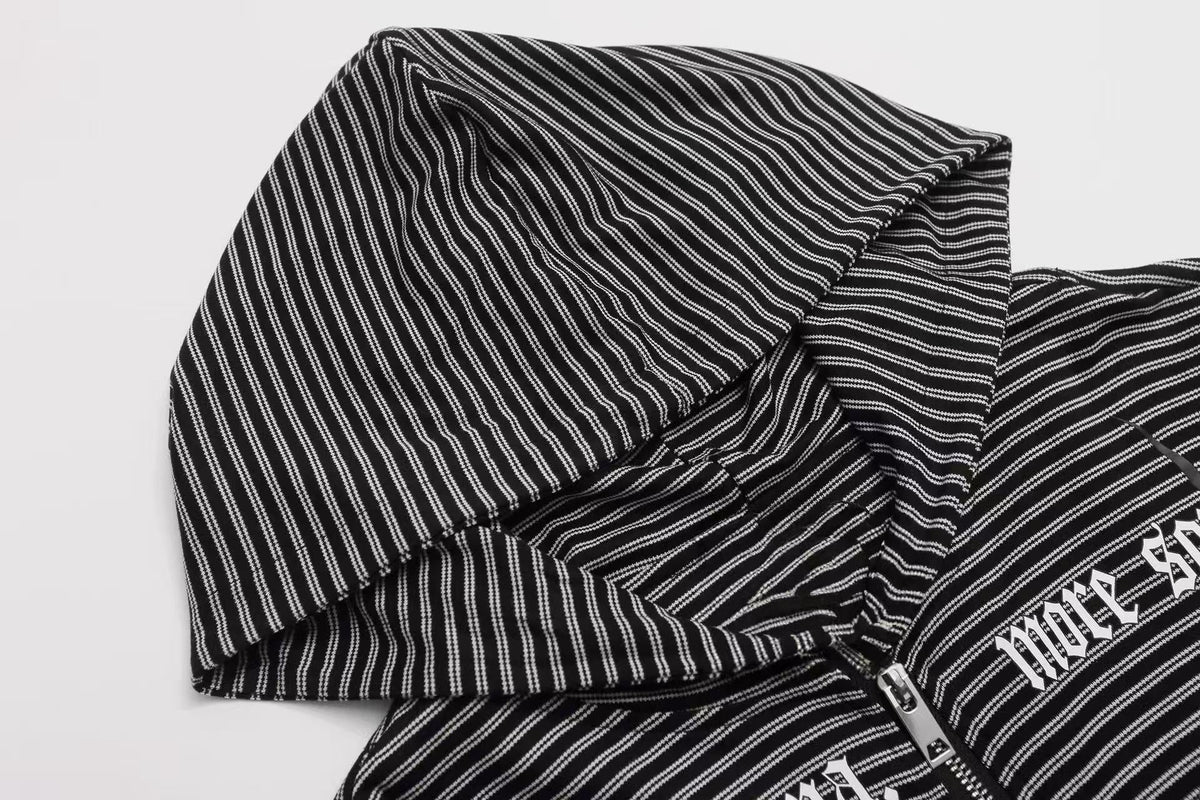 Madxmarx Tribal Stripe Zip-Up Hoodie
