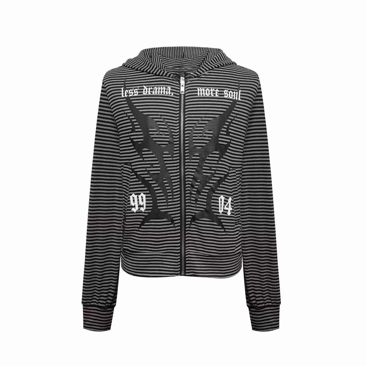 Madxmarx Tribal Stripe Zip-Up Hoodie