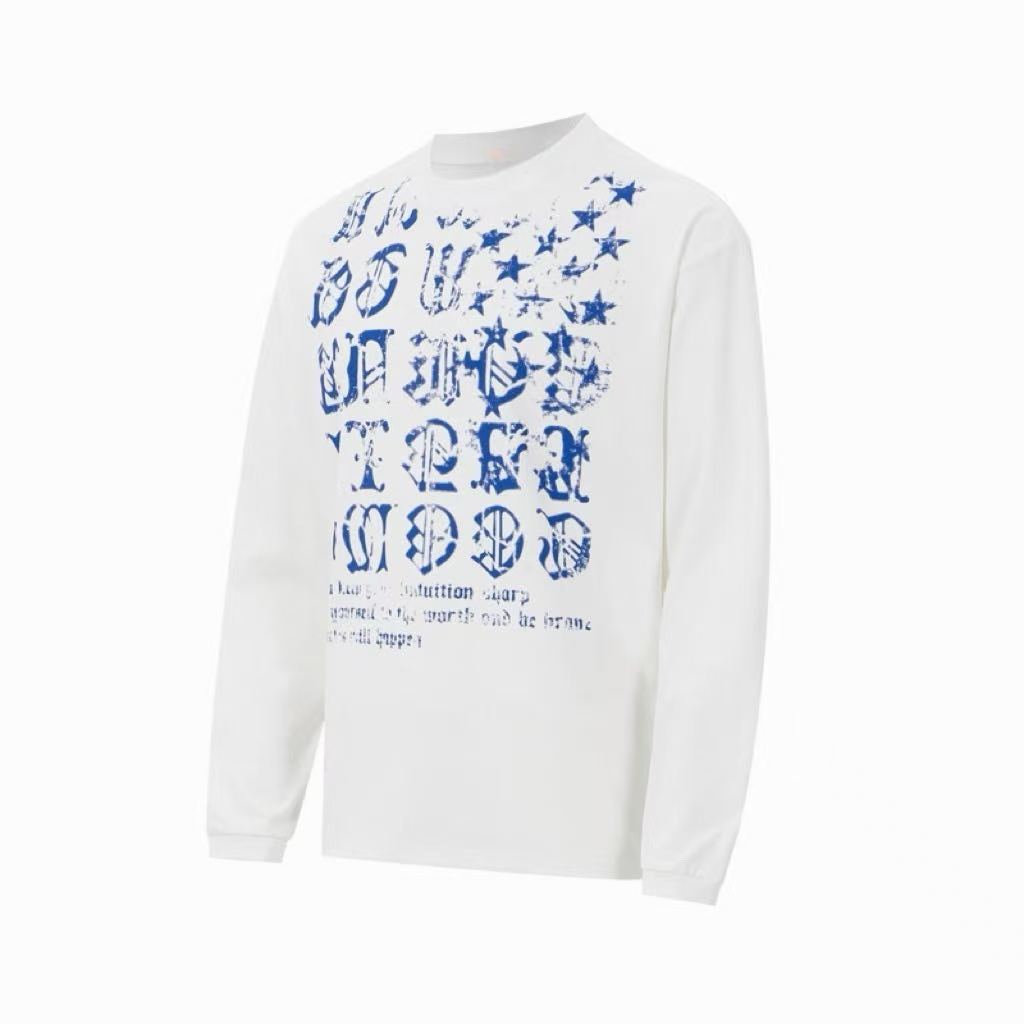 Madxmarx Distressed Gothic Graphic Long Sleeve Tee