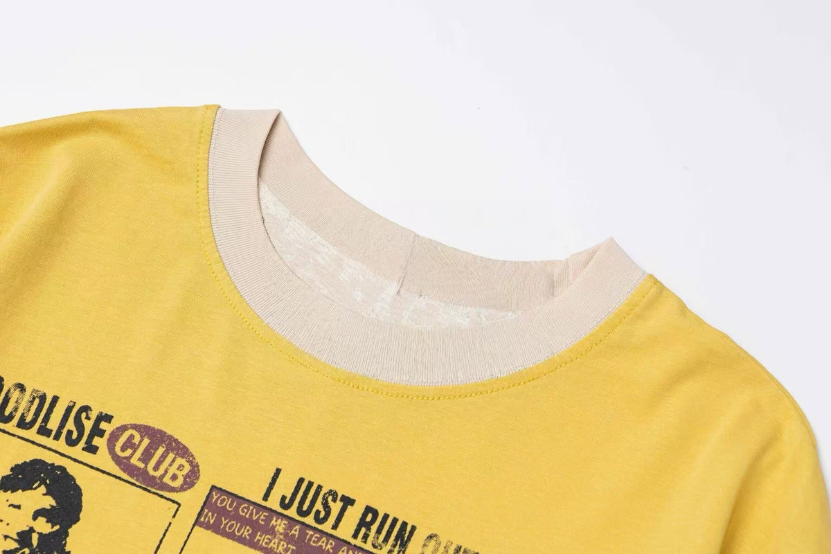 Madxmarx Vintage Collage Raglan Long Sleeve Tee
