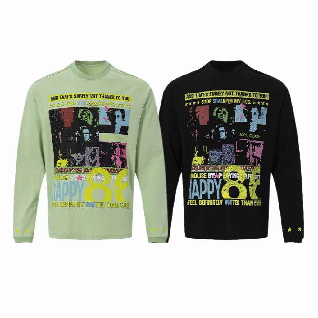Madxmarx Pop Art Collage Graphic Long Sleeve Tee