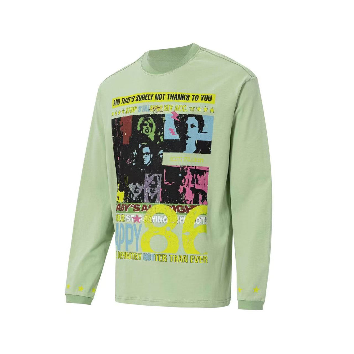 Madxmarx Pop Art Collage Graphic Long Sleeve Tee