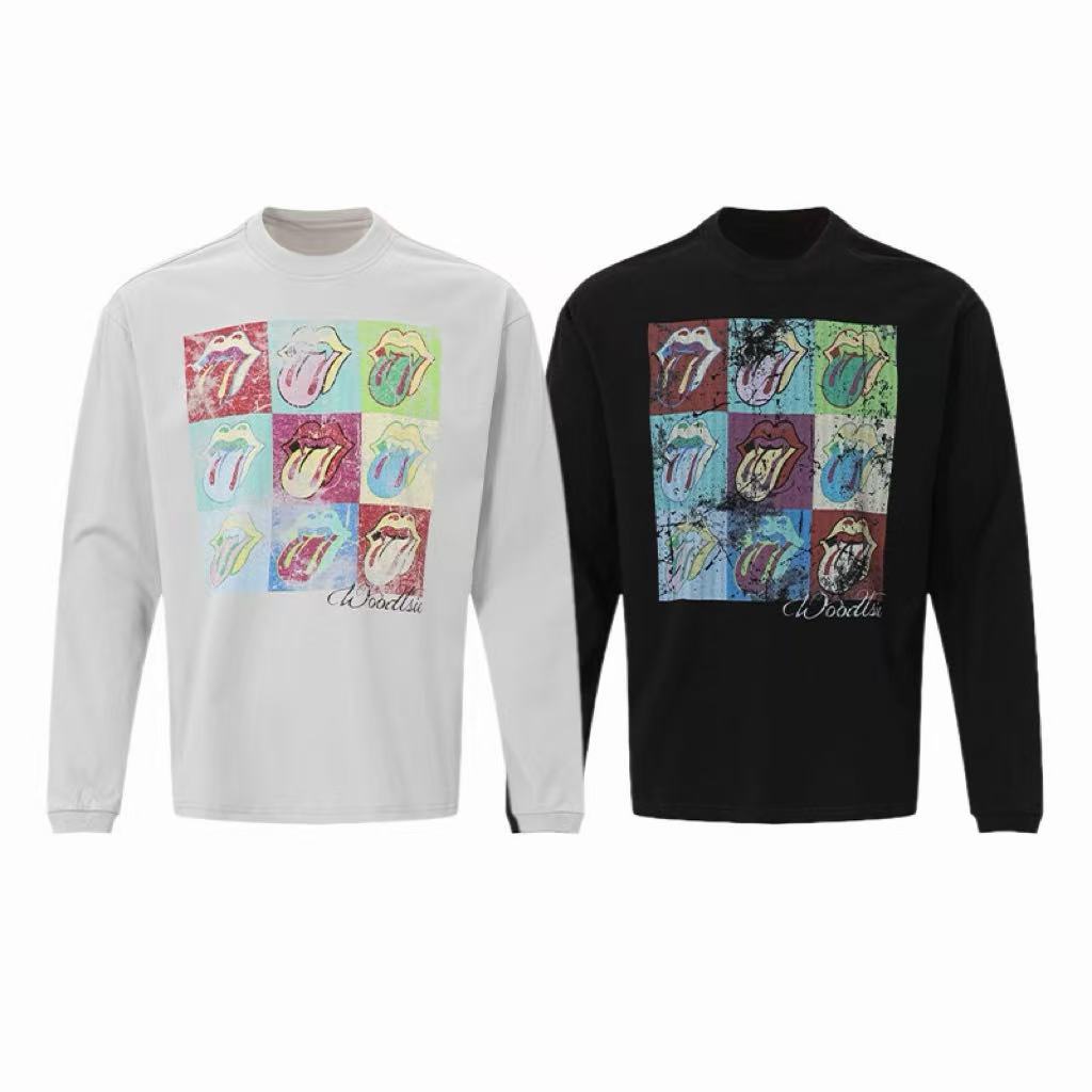 Madxmarx Pop Art Tongue Graphic Long Sleeve Tee