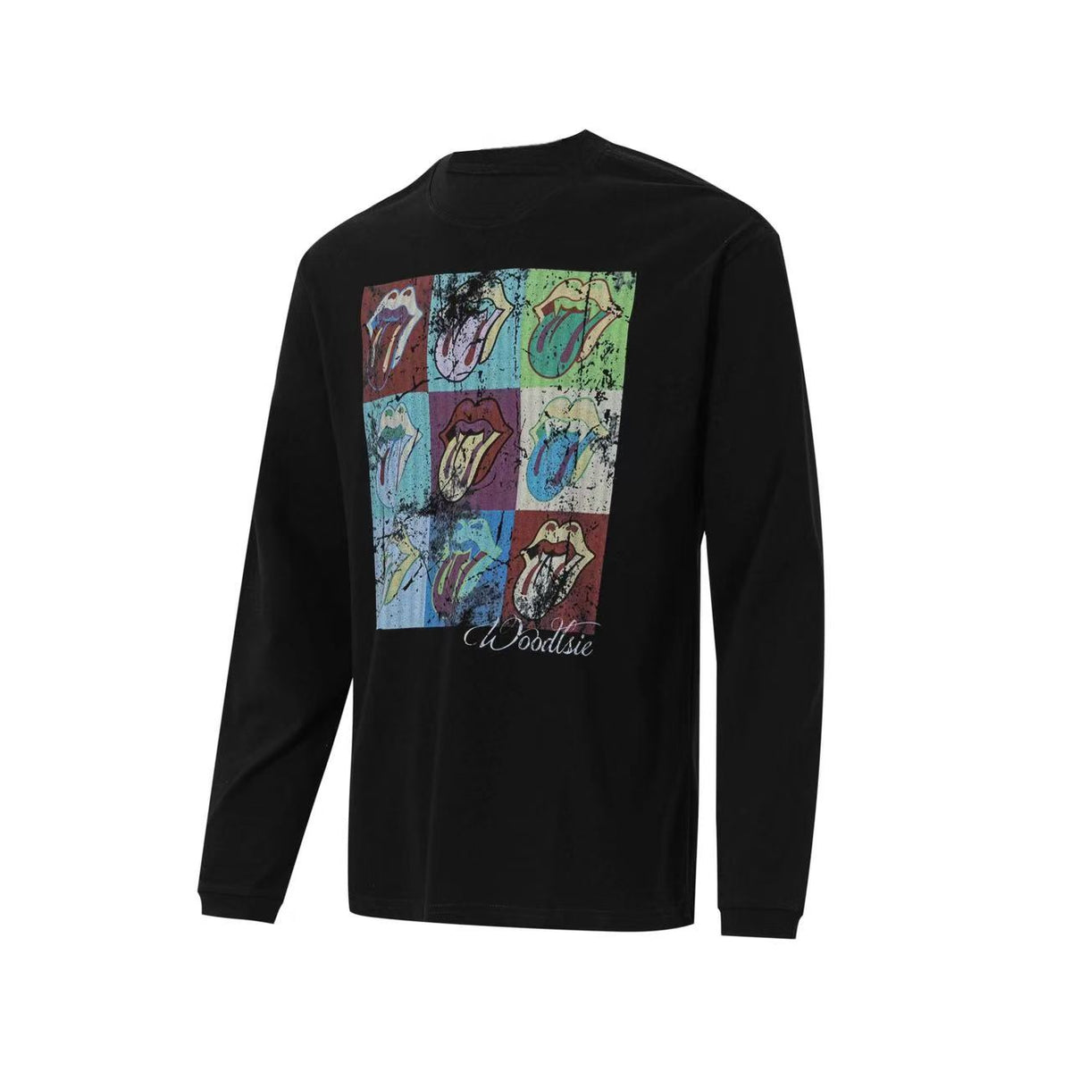 Madxmarx Pop Art Tongue Graphic Long Sleeve Tee