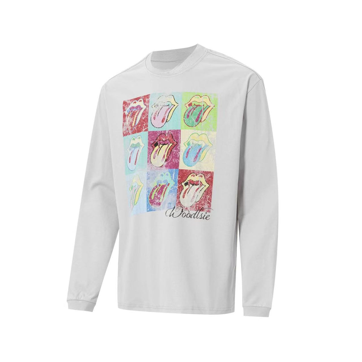 Madxmarx Pop Art Tongue Graphic Long Sleeve Tee