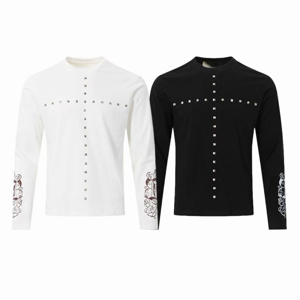 Madxmarx Studded Cross Long Sleeve Tee