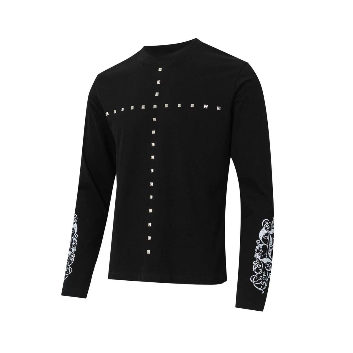 Madxmarx Studded Cross Long Sleeve Tee