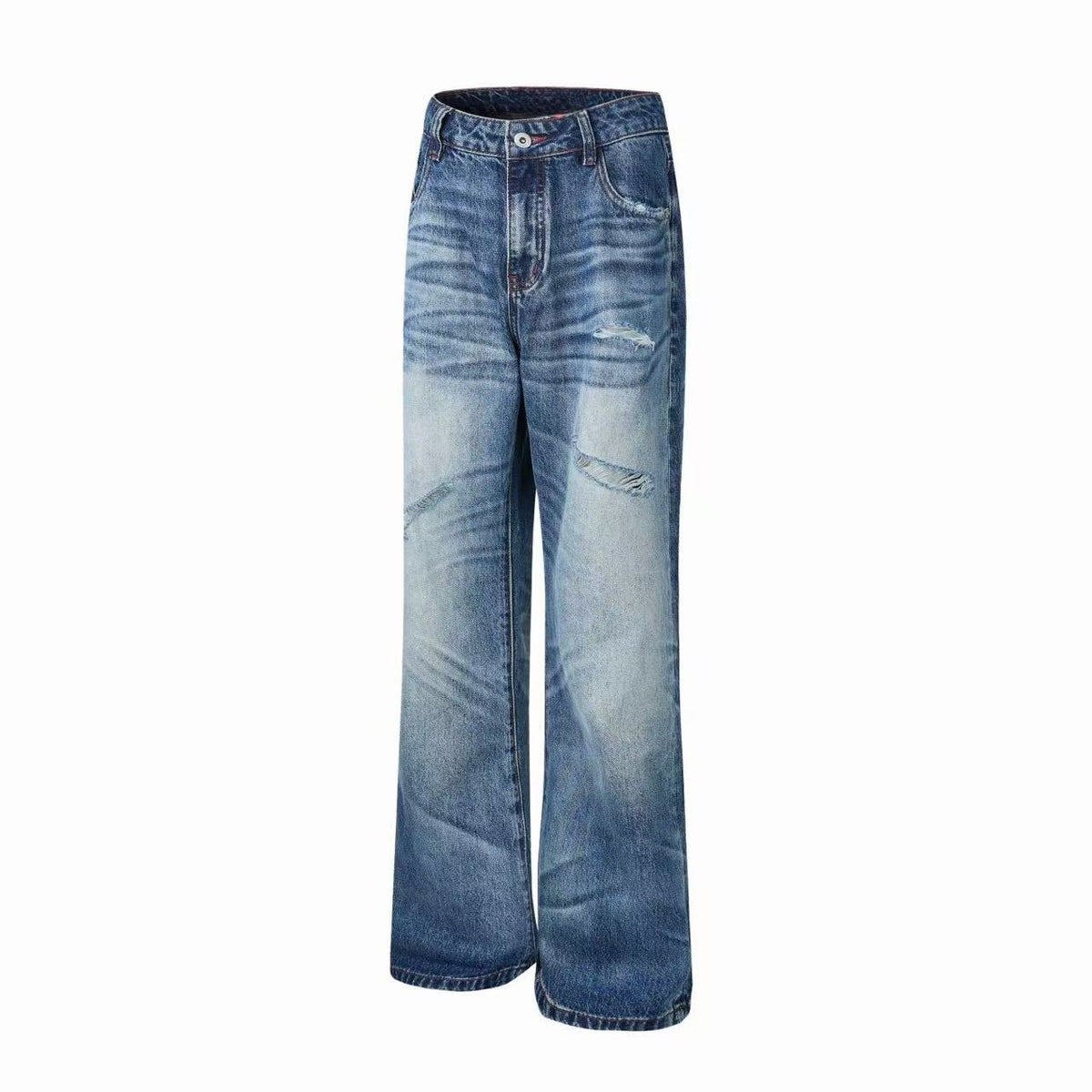 Madxmarx Washed Distressed Baggy Jeans