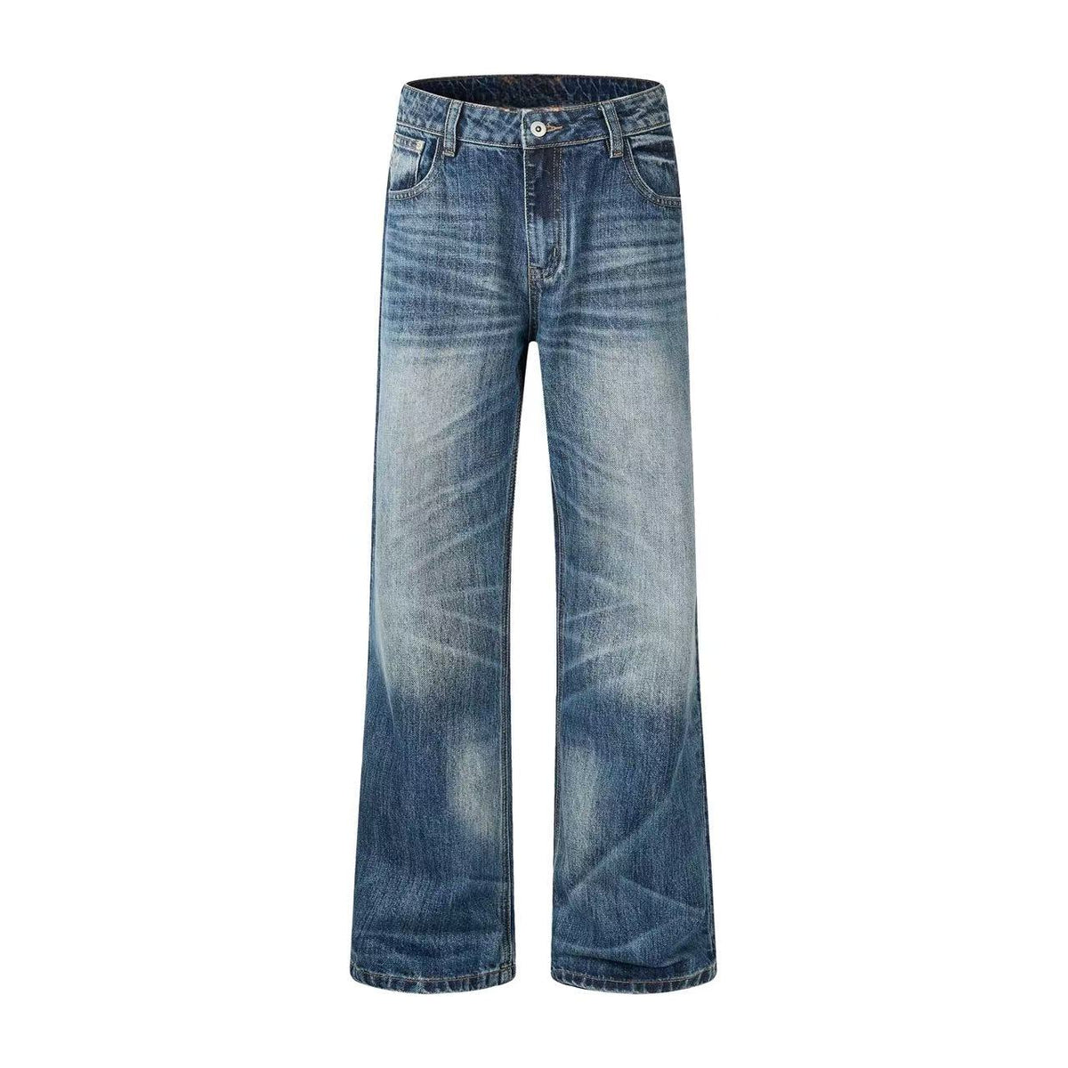 Madxmarx Vintage Washed Wide-Leg Jeans