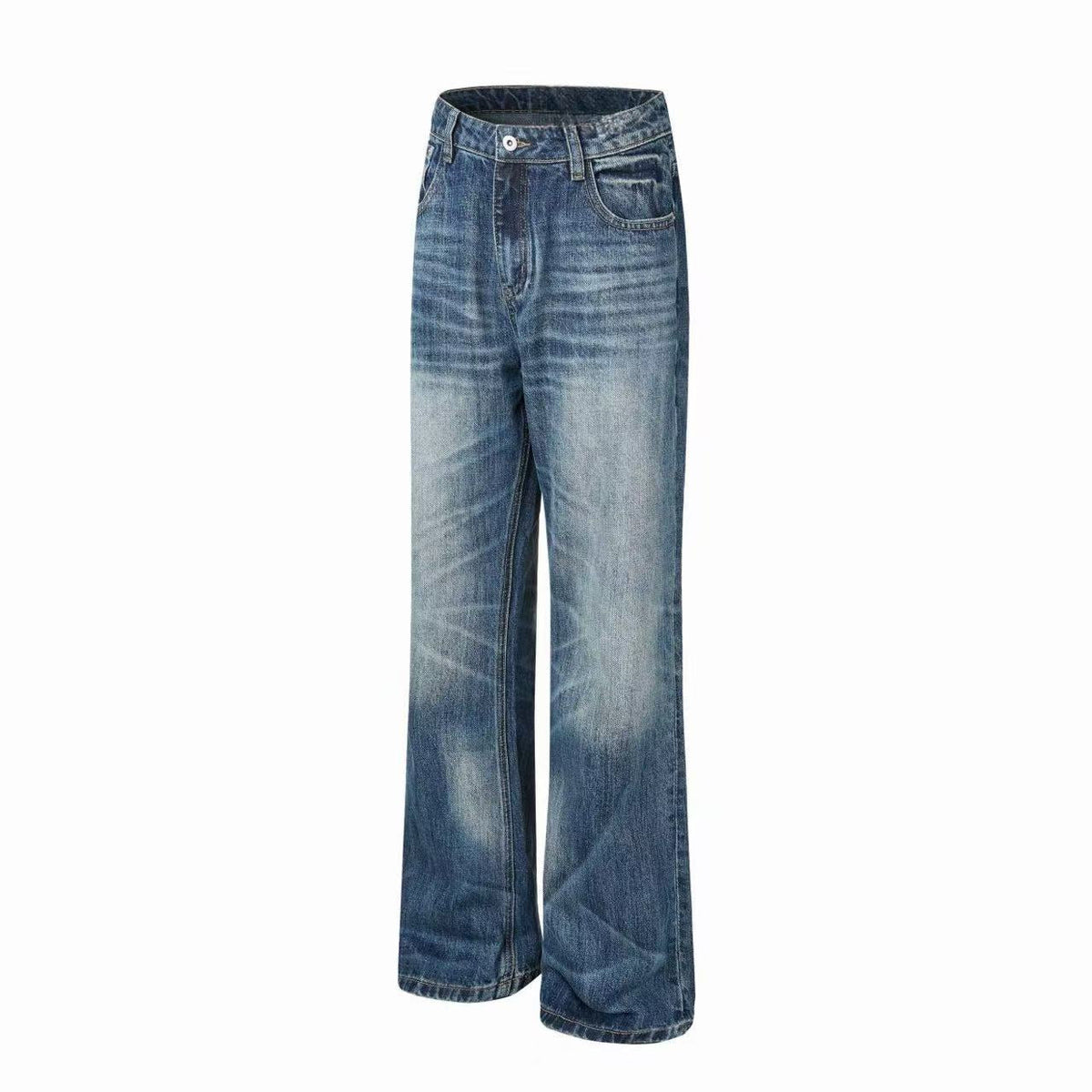 Madxmarx Vintage Washed Wide-Leg Jeans