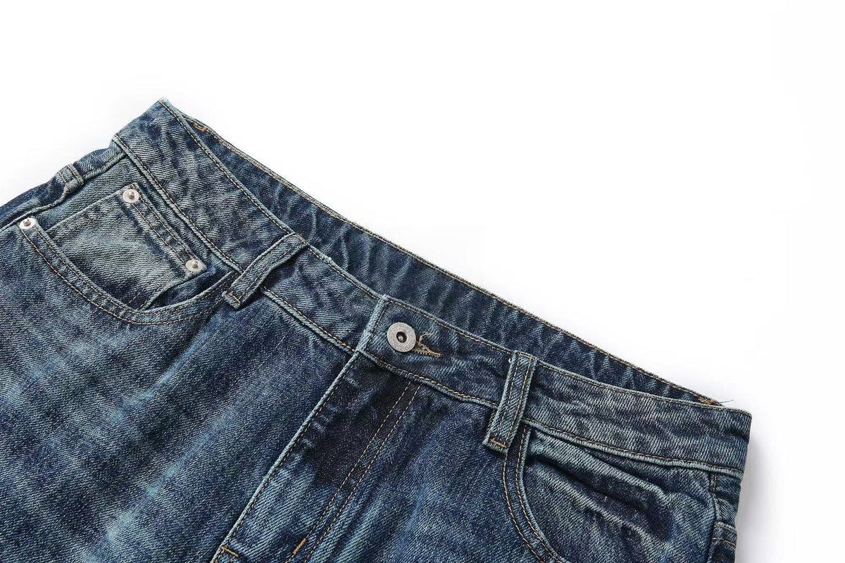 Madxmarx Vintage Washed Wide-Leg Jeans
