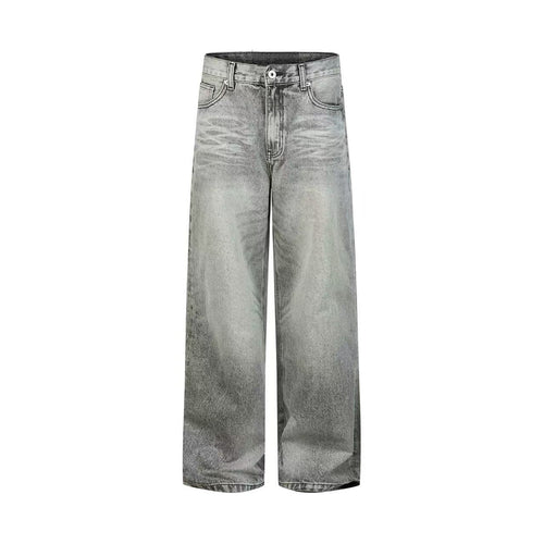 Madxmarx Washed Whisker Wide-Leg Jeans - XS / Grey