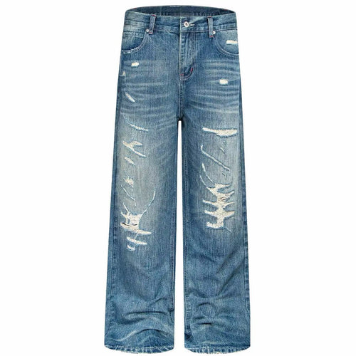 Jeans holgados vintage desgastados de Madxmarx - S / Azul