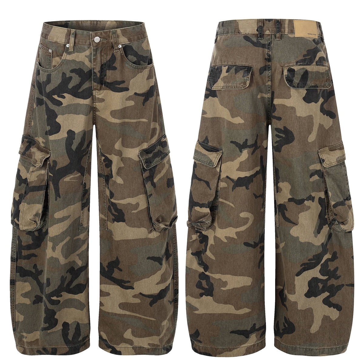 Madxmarx Oversized Camo Cargo Jeans