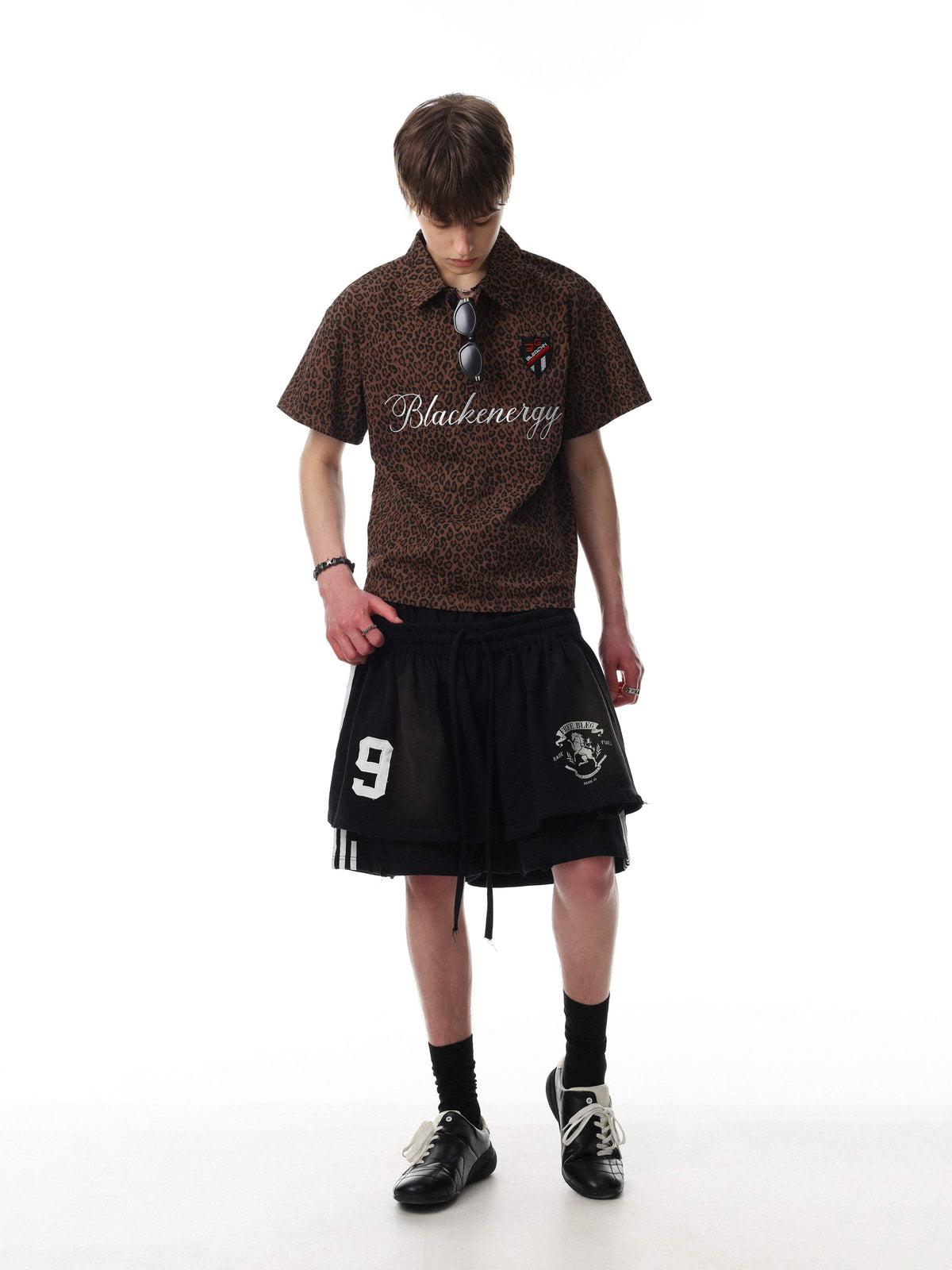 Madxmarx “Leopard Script Polo Tee”