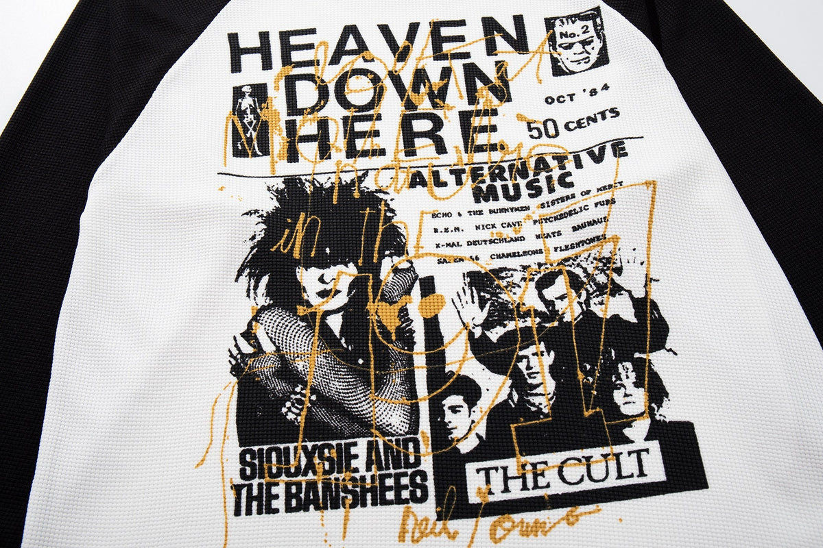 Madxmarx Vintage Alternative Music Raglan Long Sleeve