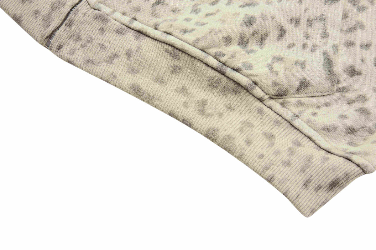 Madxmarx Leopard Graphic Zip-Up Hoodie