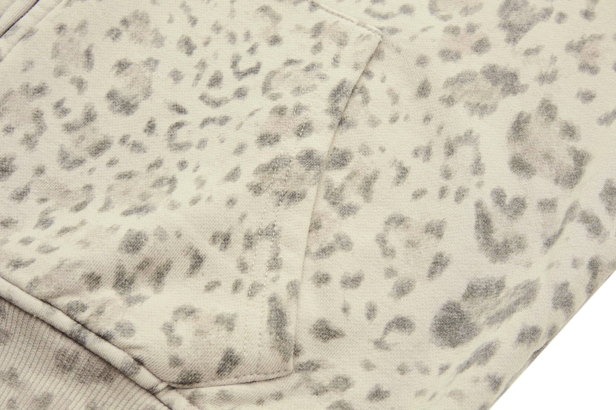 Madxmarx Leopard Graphic Zip-Up Hoodie