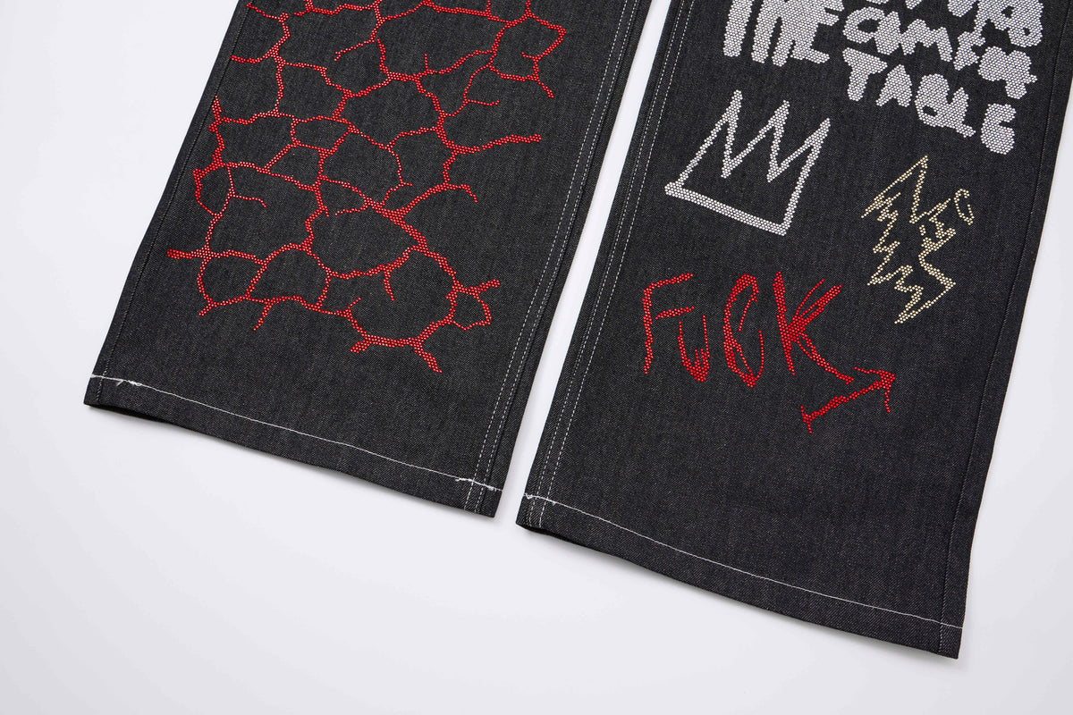 Pantalon en jean à motif Madxmarx