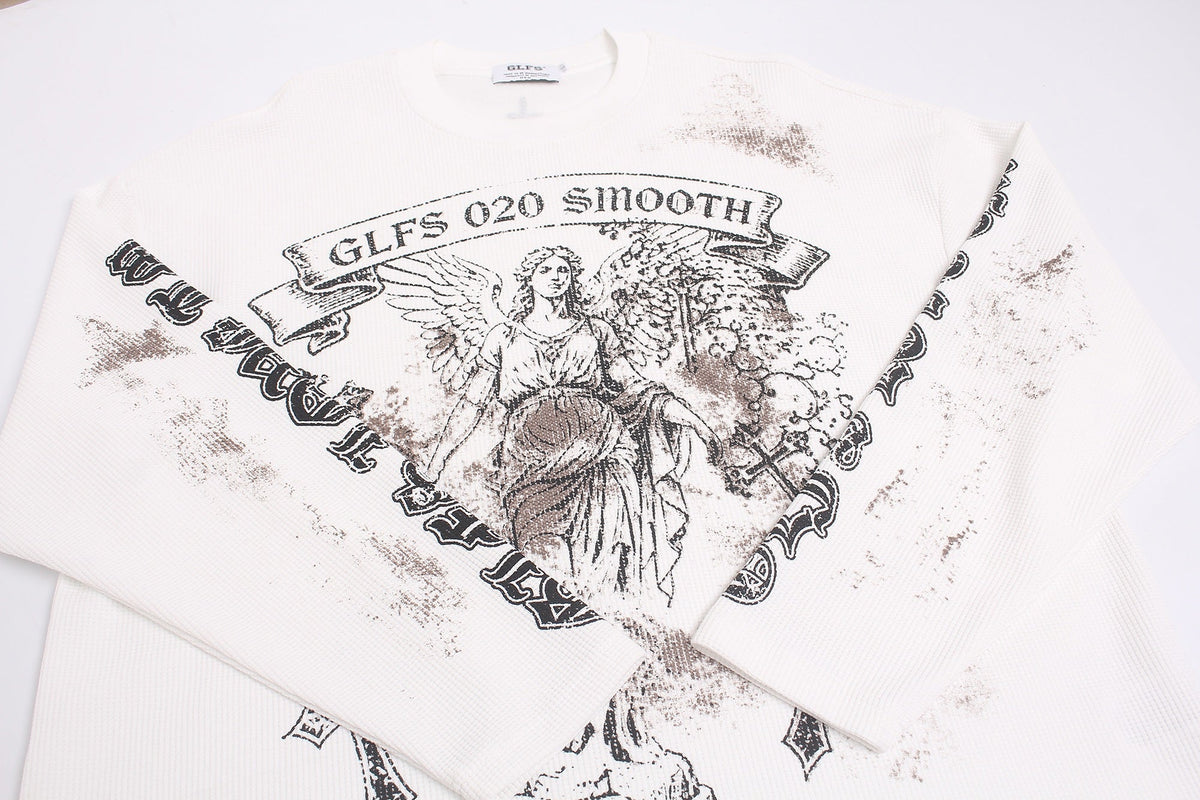 Madxmarx Vintage Angel Waffle Long Sleeve