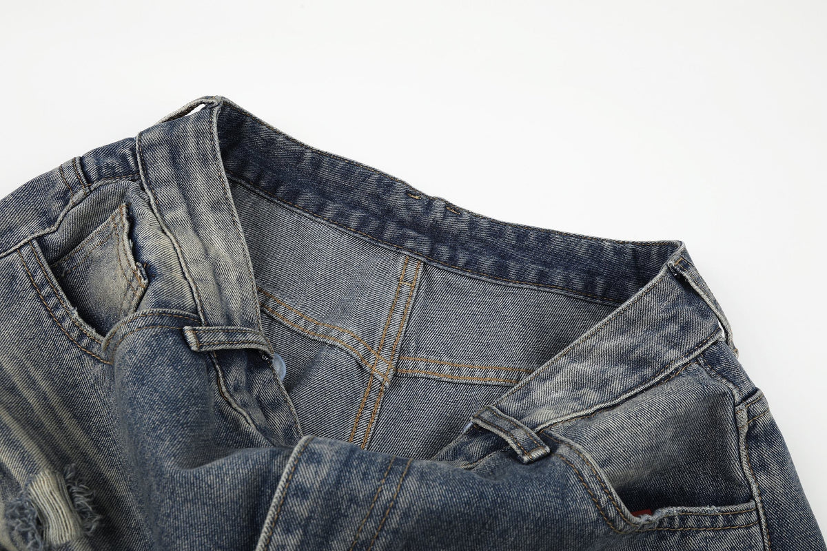Madxmarx Distressed Wide-Leg Jeans