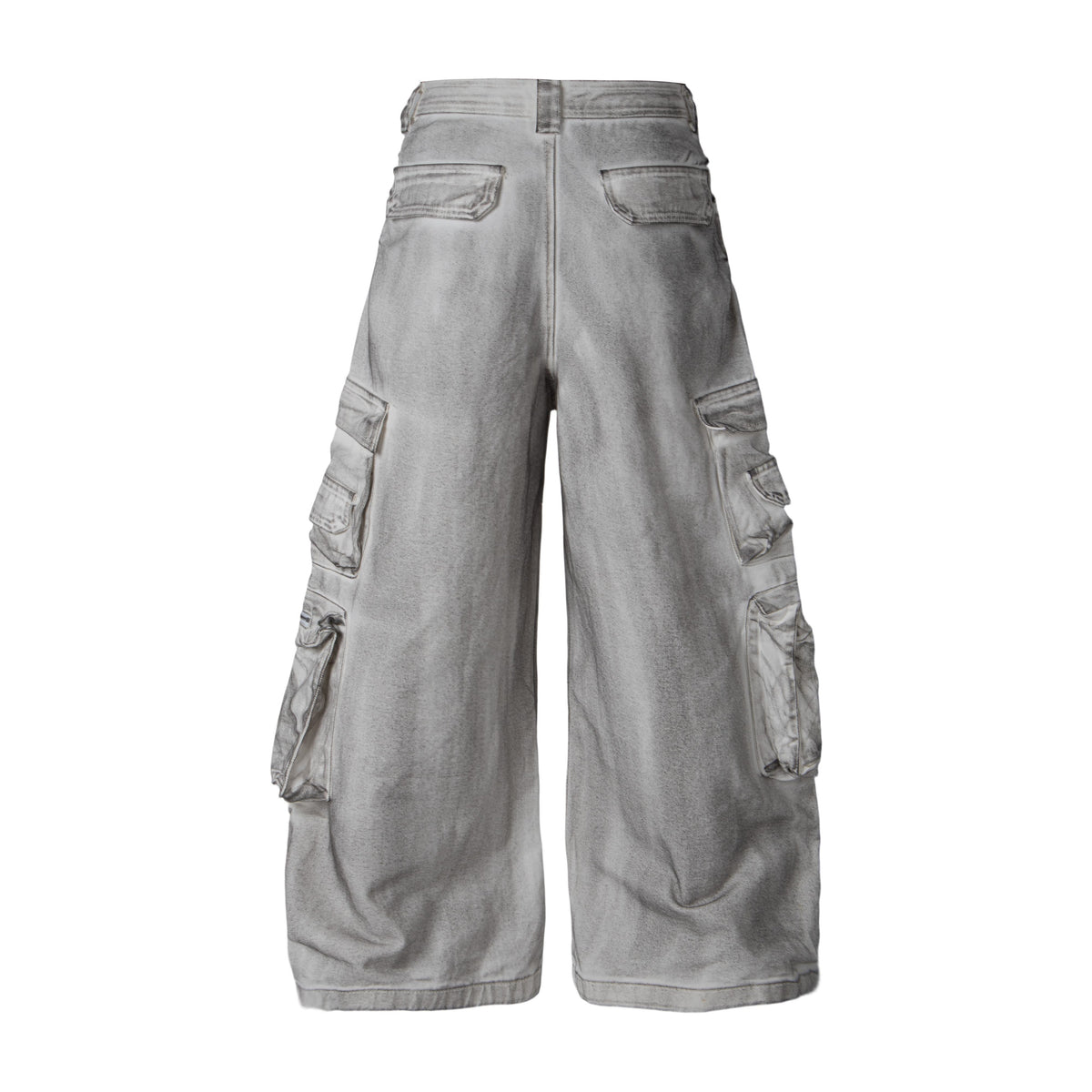 Madxmarx Multi-Pocket Washed Cargo Jeans