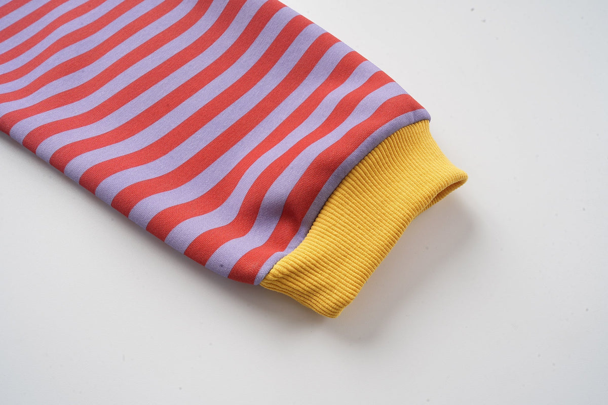Madxmarx Striped Zip-Up Hoodie