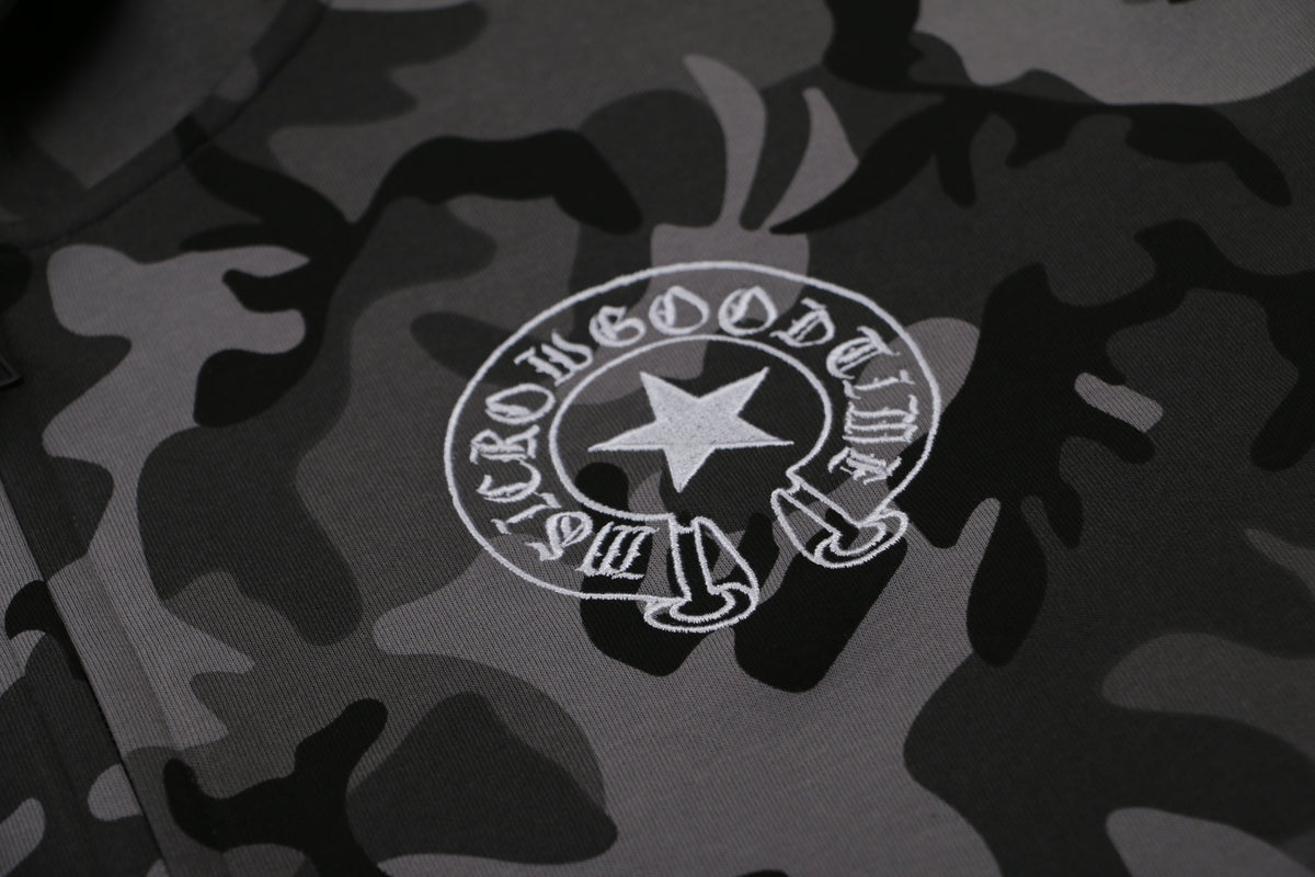 Madxmarx Camo Flag Zip-Up Hoodie