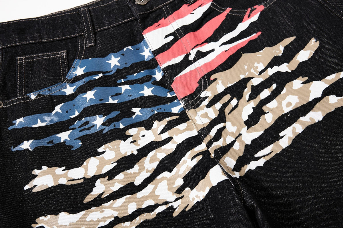 Madxmarx Vintage Flag Baggy Jeans