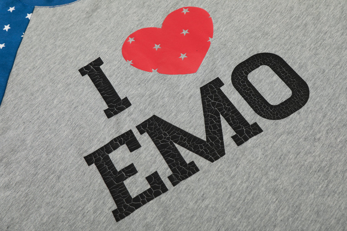 Madxmarx „I ♥ EMO“ Raglan-Langarmshirt