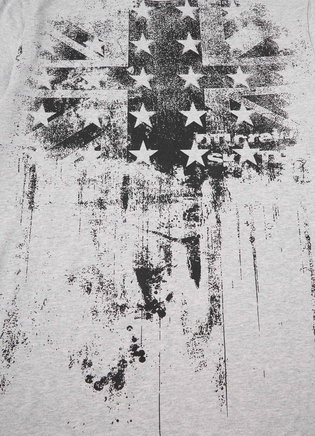 Madxmarx Distressed Star Graphic Long Sleeve Tee