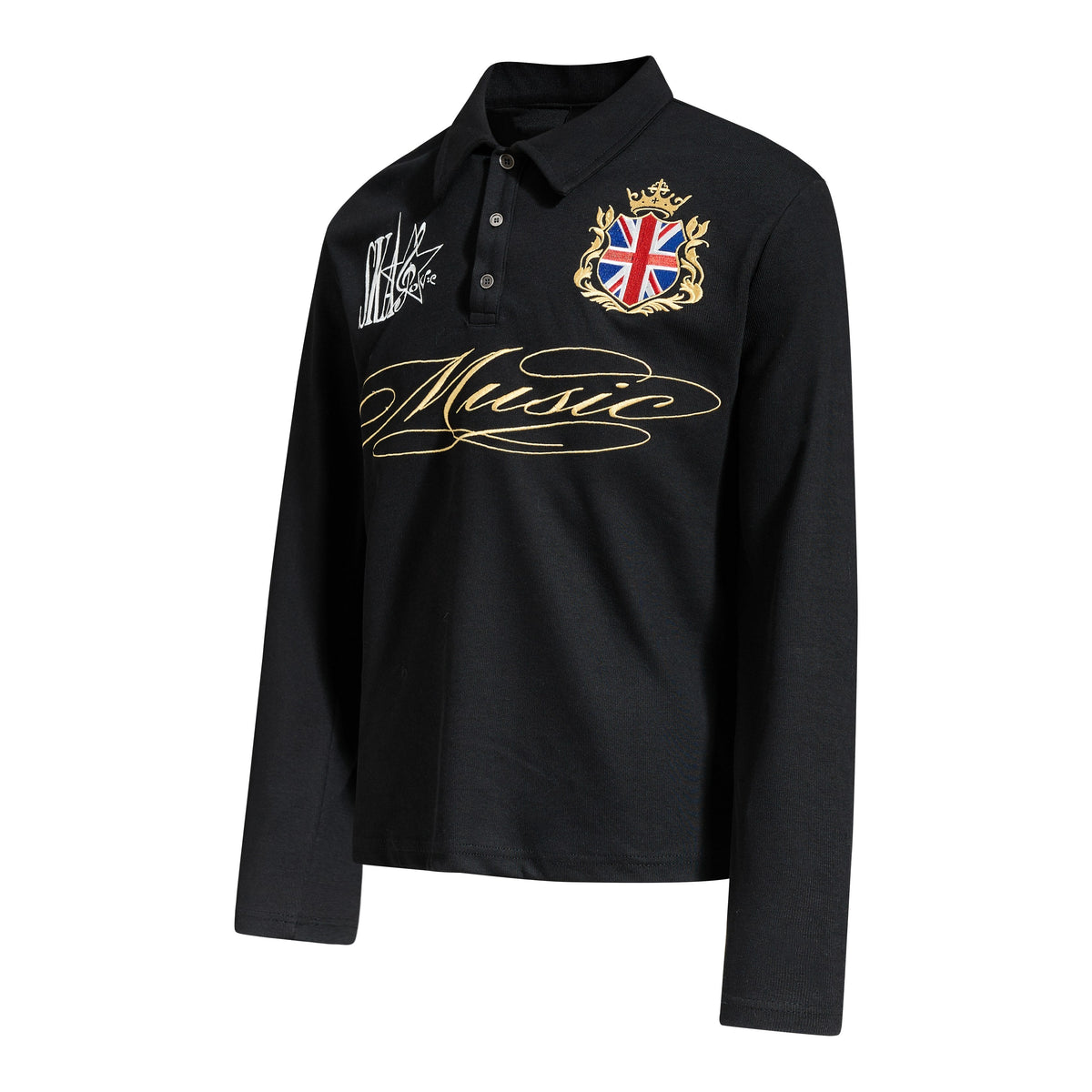 Madxmarx Crest Script Polo Long Sleeve
