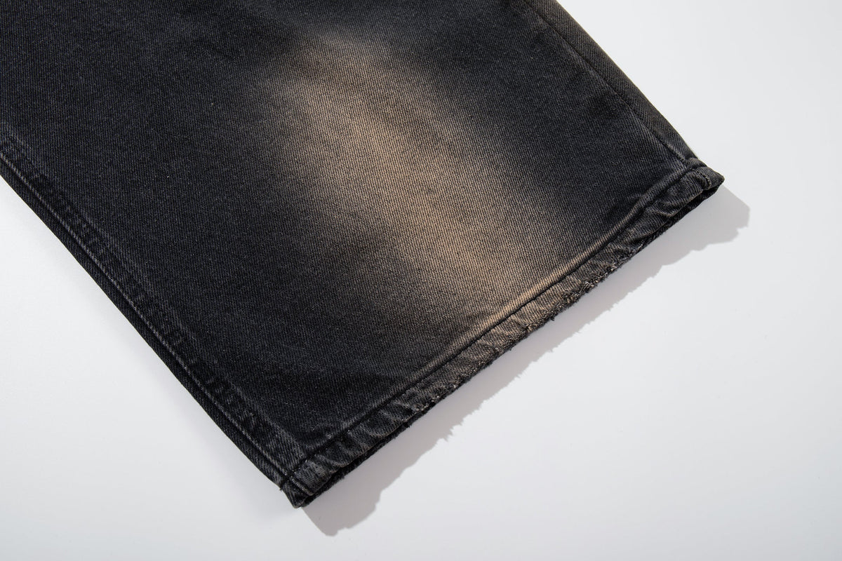 Madxmarx Washed-Cloud Wide-Leg Jeans