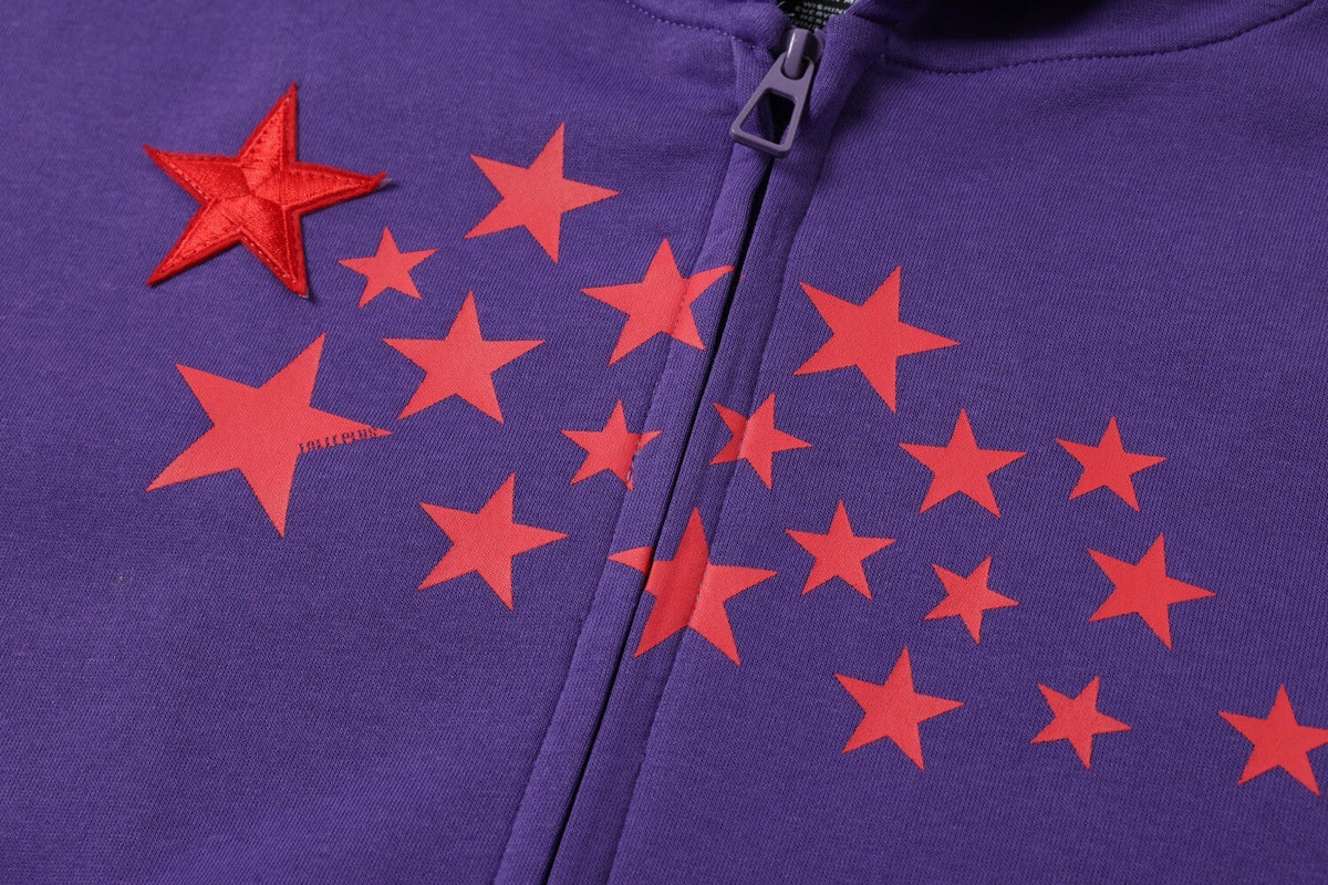 Madxmarx Star Graphic Zip Hoodie