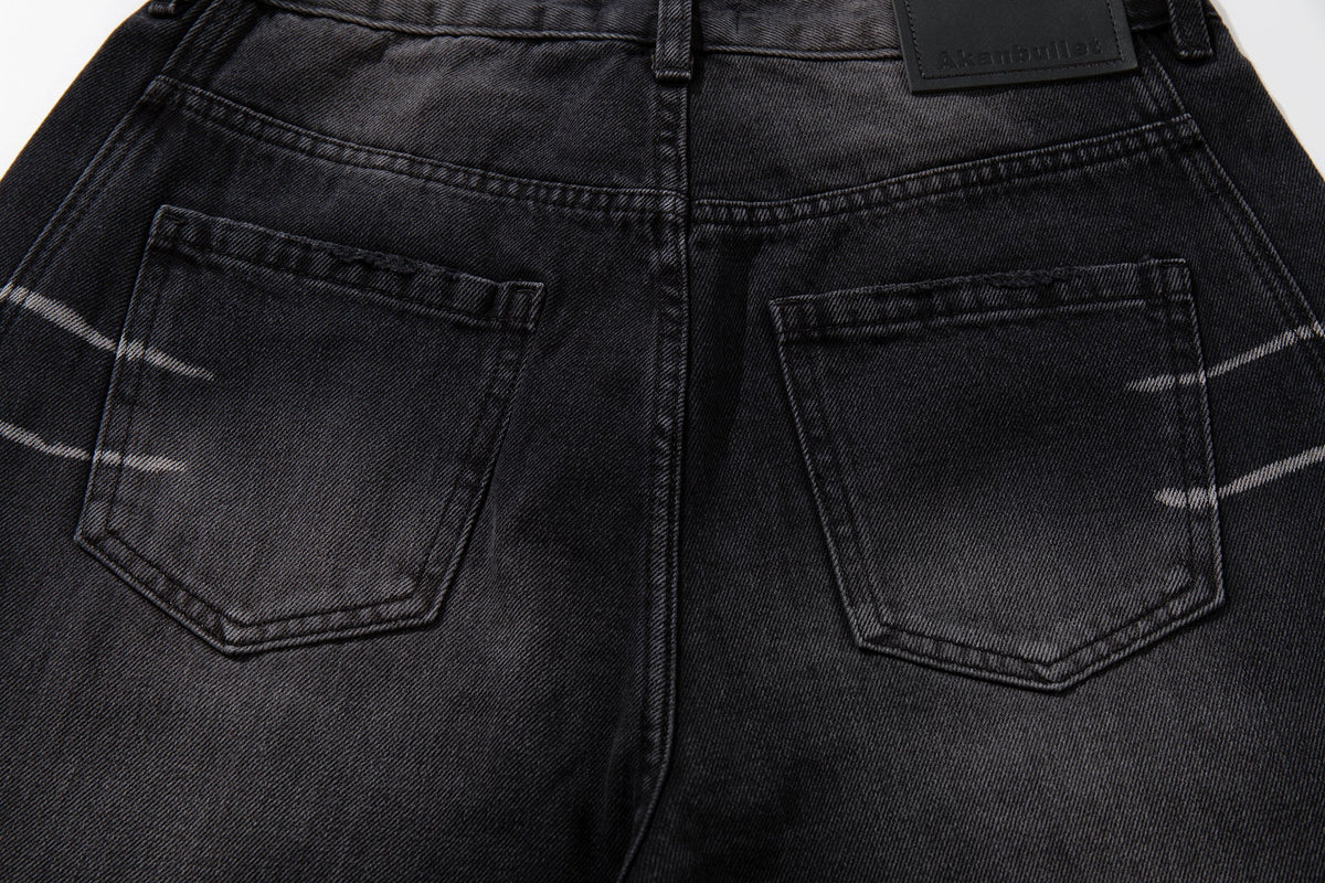 Madxmarx Scratch Fade Wide-Leg Jeans