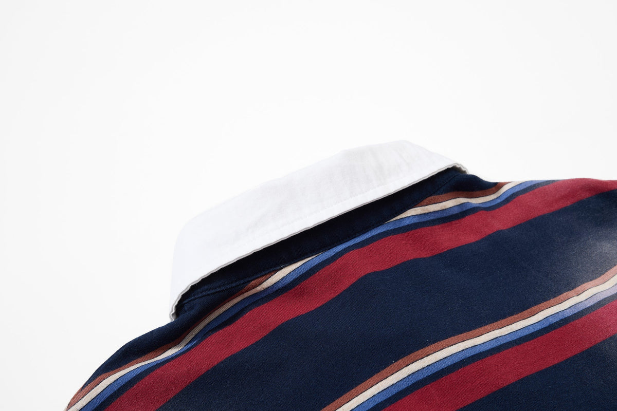 Madxmarx Layered Stripe Polo Long-Sleeve