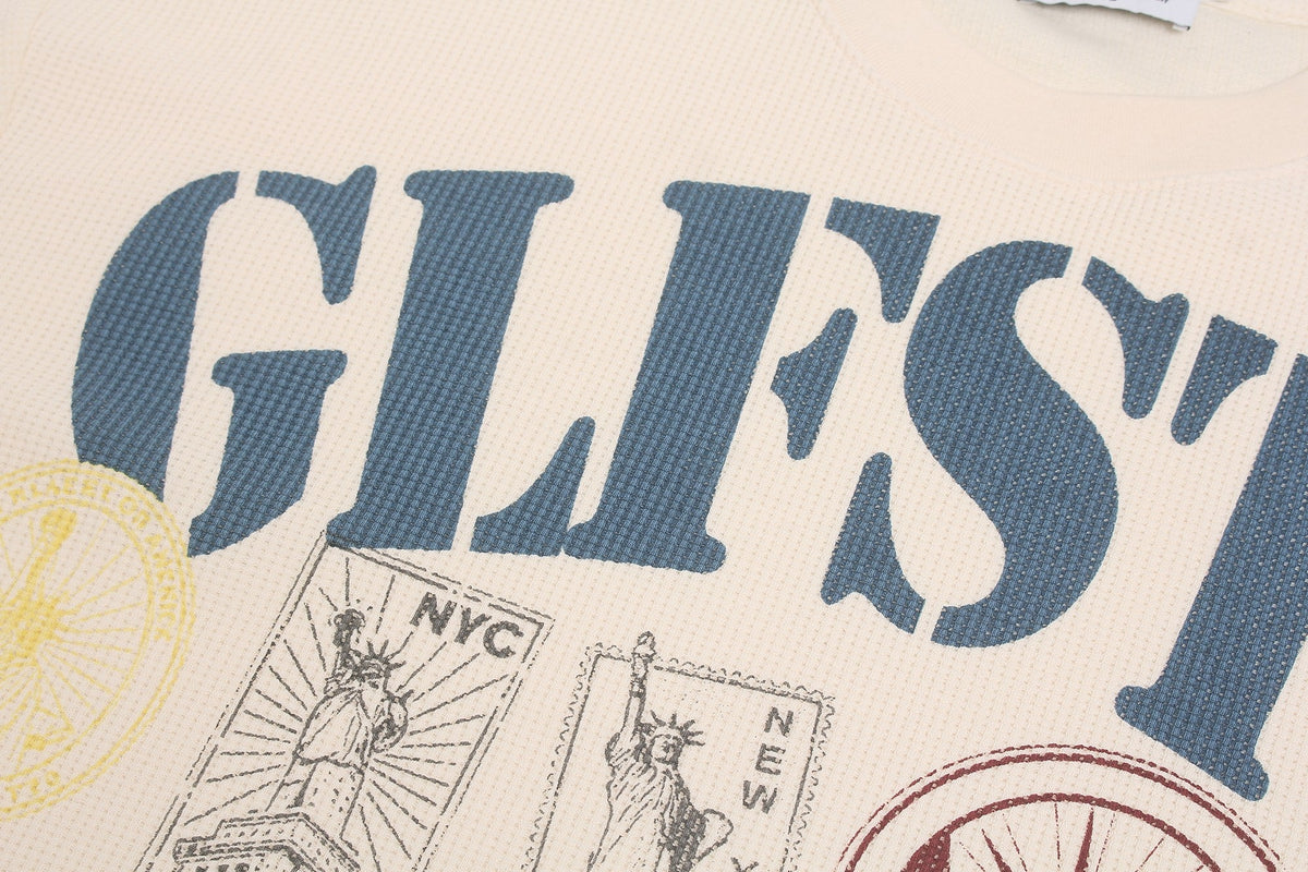 Madxmarx Vintage New York Waffel-Langarmshirt